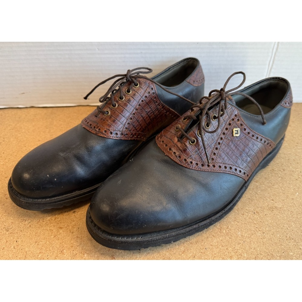 FootJoy Premiere Classics Dry Leather Golf Shoes Mens 9 D Spikeless 55650 USA